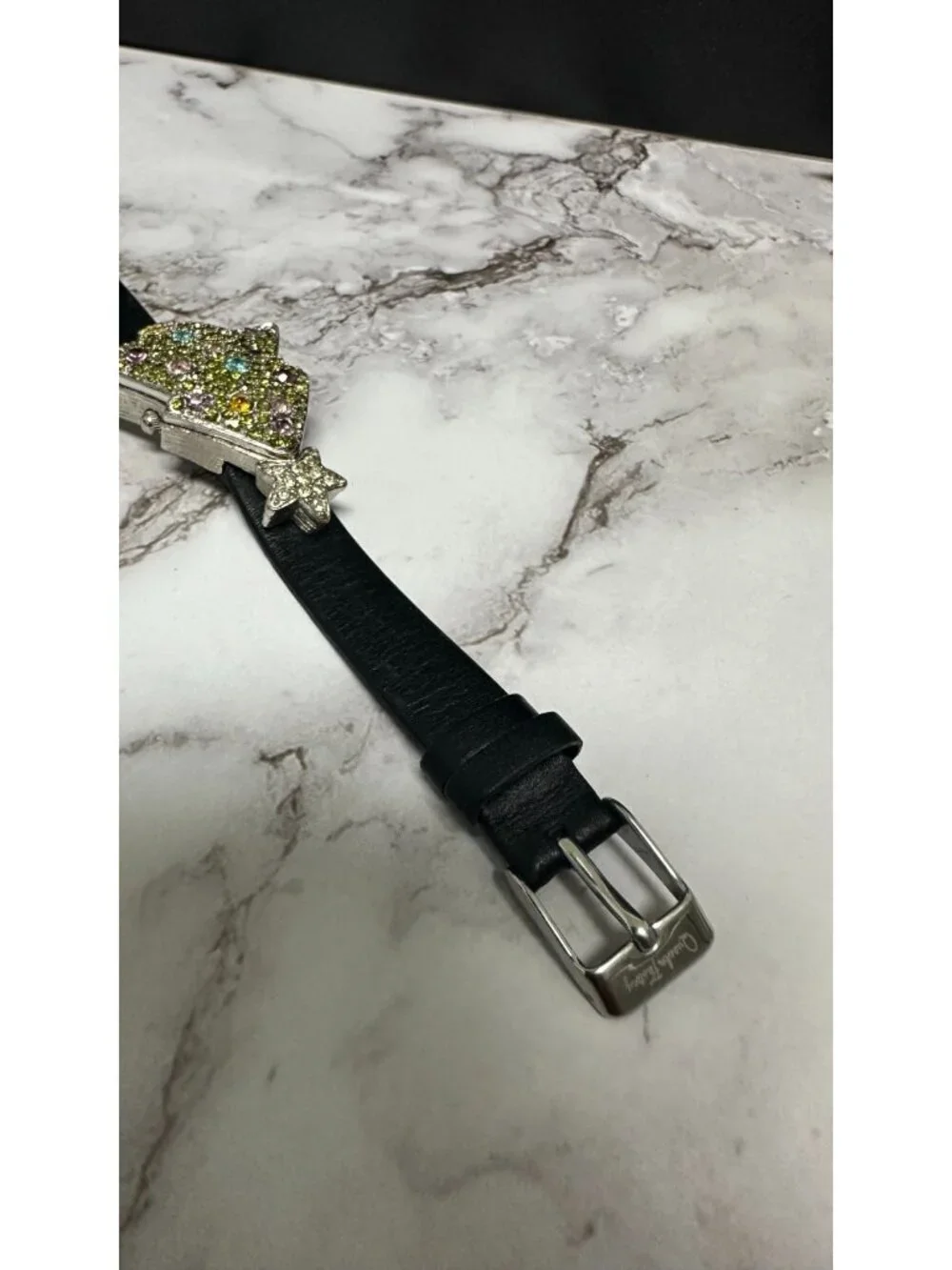 Quacker Factory Watch Women Rhinestone Christmas Tree Hidden Dial Working